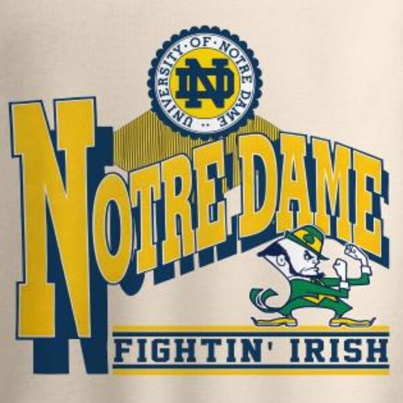 Vintage 90s University of Notre Dame Fighting Irish Sweatshirt Football Shirt - Picture 3 of 4